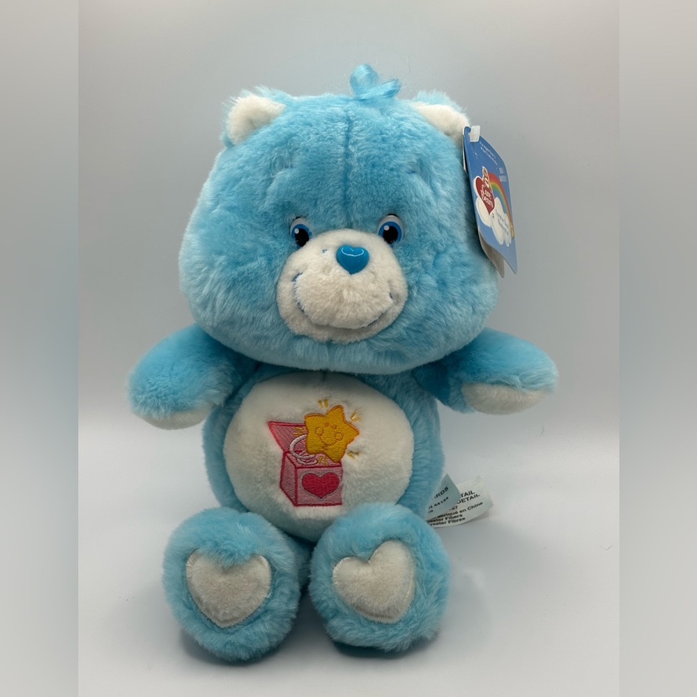 Vintage 2004 Care Bears Surprise Bear Blue Carlton Cards Plush 13" NEW